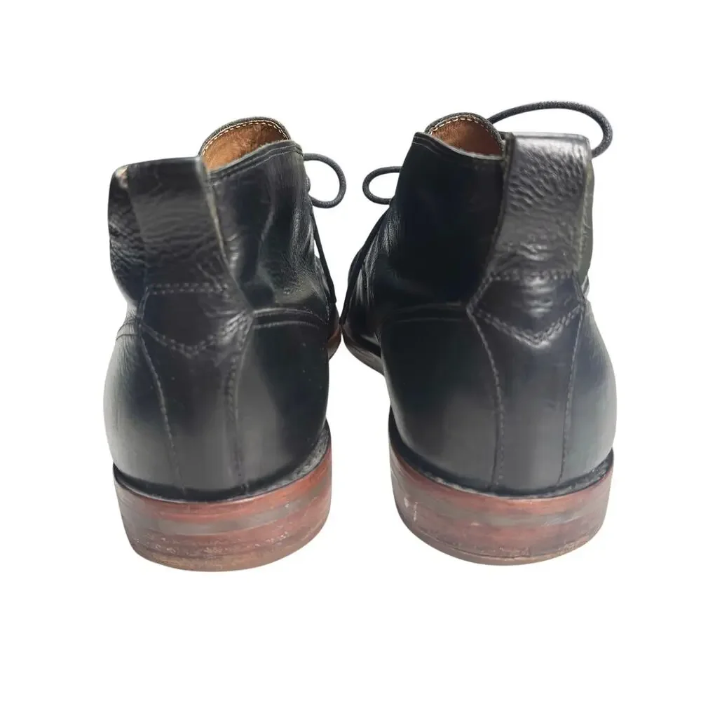 Rag & Bone | Men | Black Aged Worn Classic Pebbled Leather Chukka Boots | Sz 10